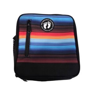Hang Ten Insulated Lunch Box Bag Satchel Thermal Reusable Rainbow‎ Striped EUC